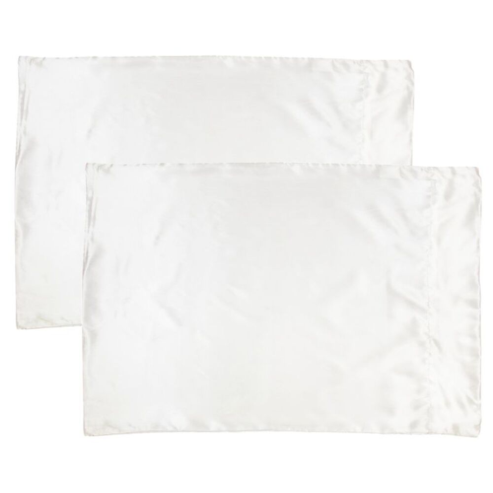 Satin Pillowcase 2pc Set in Ivory, 29 x 20 in Standard Size